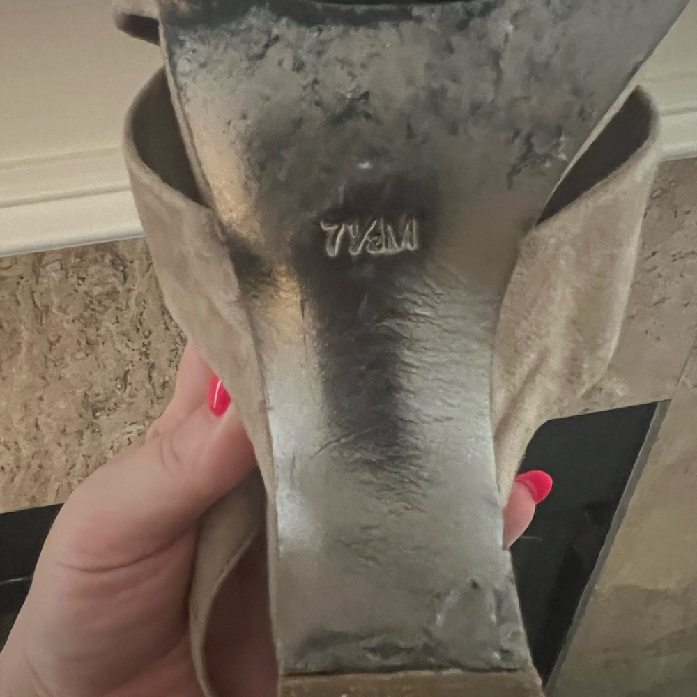 DVF Suede Nude Wedges - Picture 5 of 5